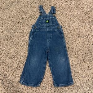 John Deere Blue Denim Overalls with Adjustable Straps